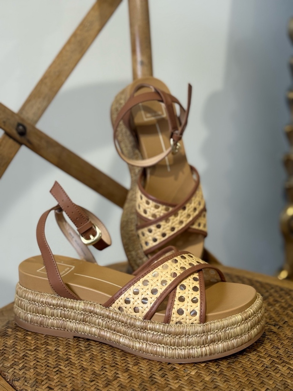 Dolce Vita Wriley Raffia Platform Sandals Anthropologie - Picture 7 of 7